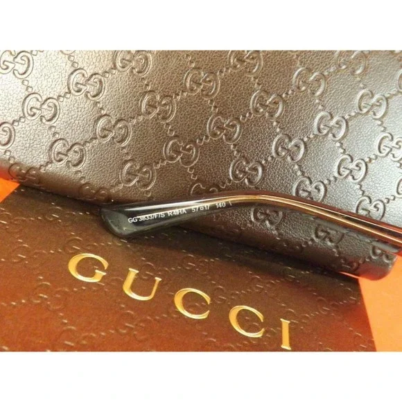 GUCCI PEARL GRAY GOLD GG 3833/F/S R4IHA ROUND CAT EYE 434093  display picture 3